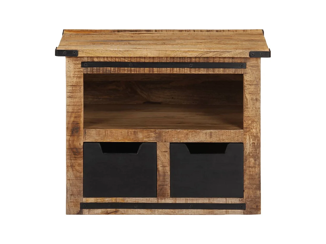 Salontafel met lades 50x50x40 cm massief mangohout