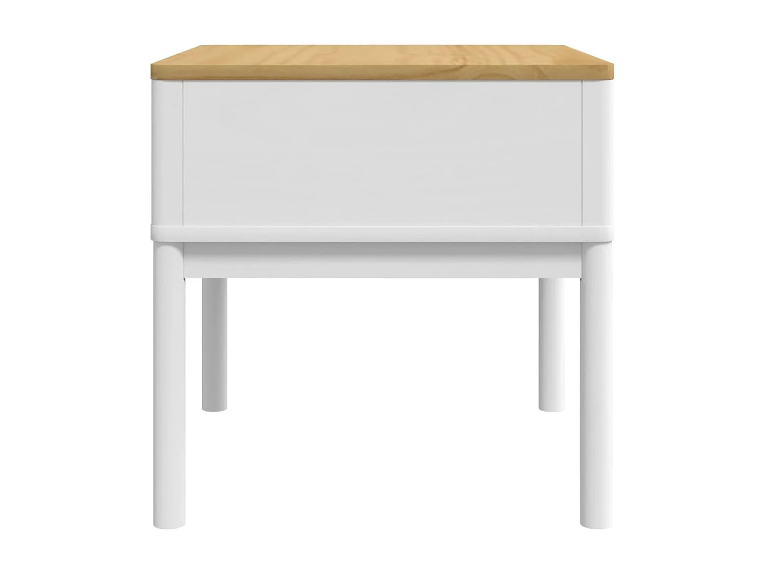 Lamptafel FLORO 55x55x54 cm massief grenenhout wit