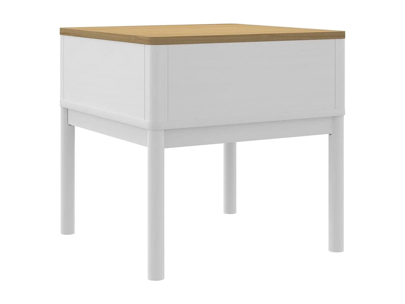 Lamptafel FLORO 55x55x54 cm massief grenenhout wit