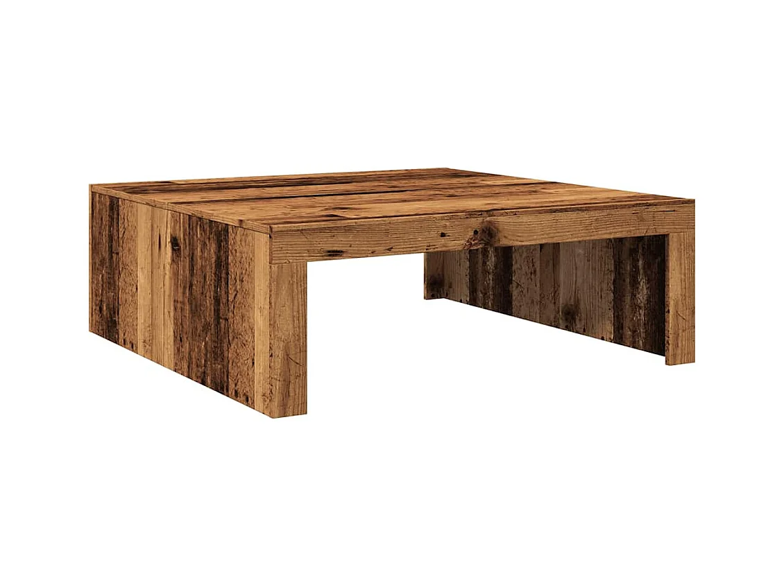 Table basse vieux bois 100x100x35 cm bois d'ingénierie