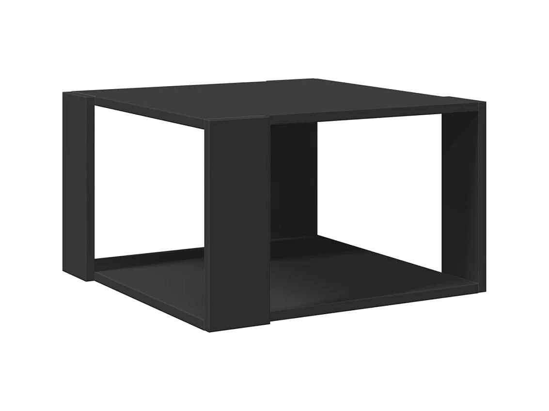 Table basse noir 51,5x51,5x30 cm bois d'ingénierie