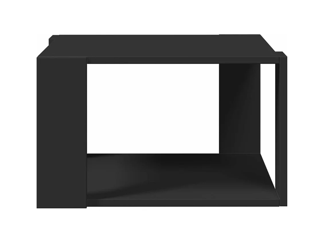 Table basse noir 51,5x51,5x30 cm bois d'ingénierie