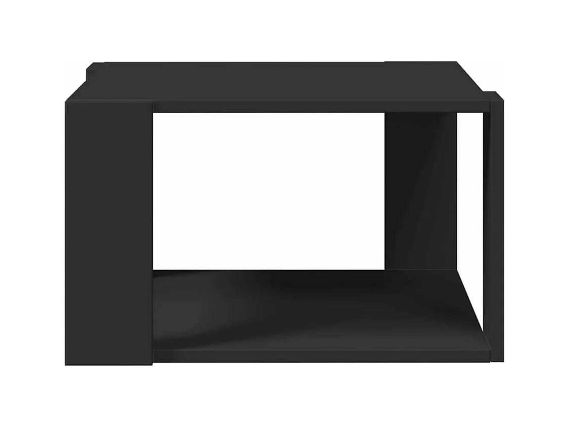 Table basse noir 51,5x51,5x30 cm bois d'ingénierie