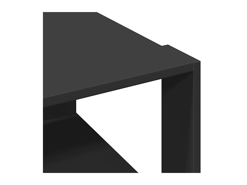 Table basse noir 51,5x51,5x30 cm bois d'ingénierie