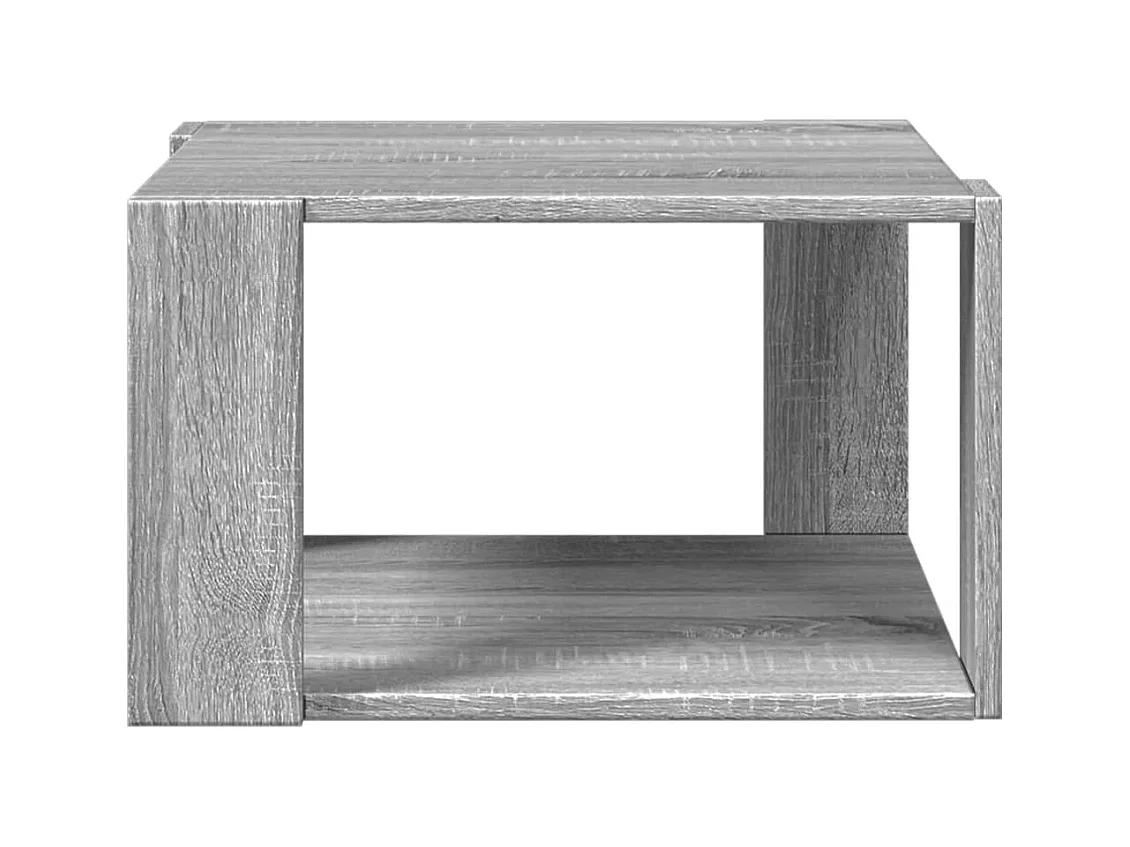 Table basse sonoma gris 51,5x51,5x30 cm bois d'ingénierie