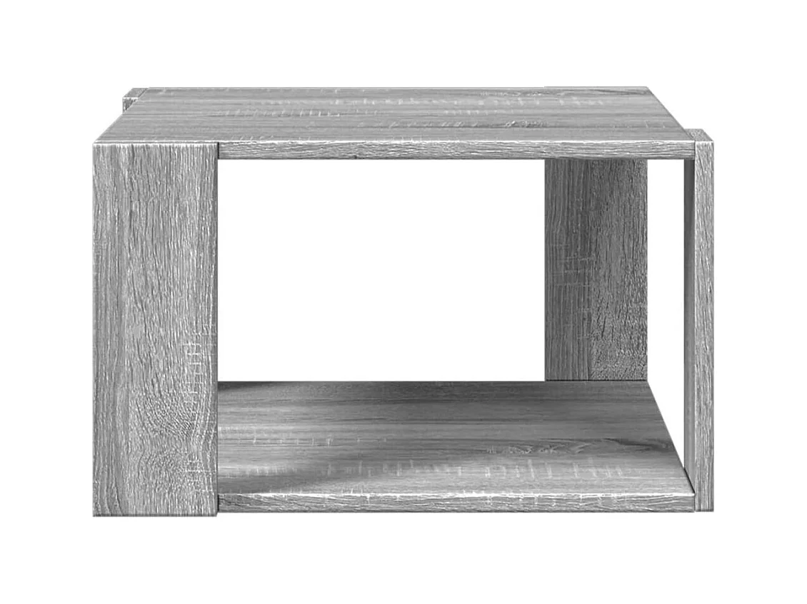 Table basse sonoma gris 51,5x51,5x30 cm bois d'ingénierie