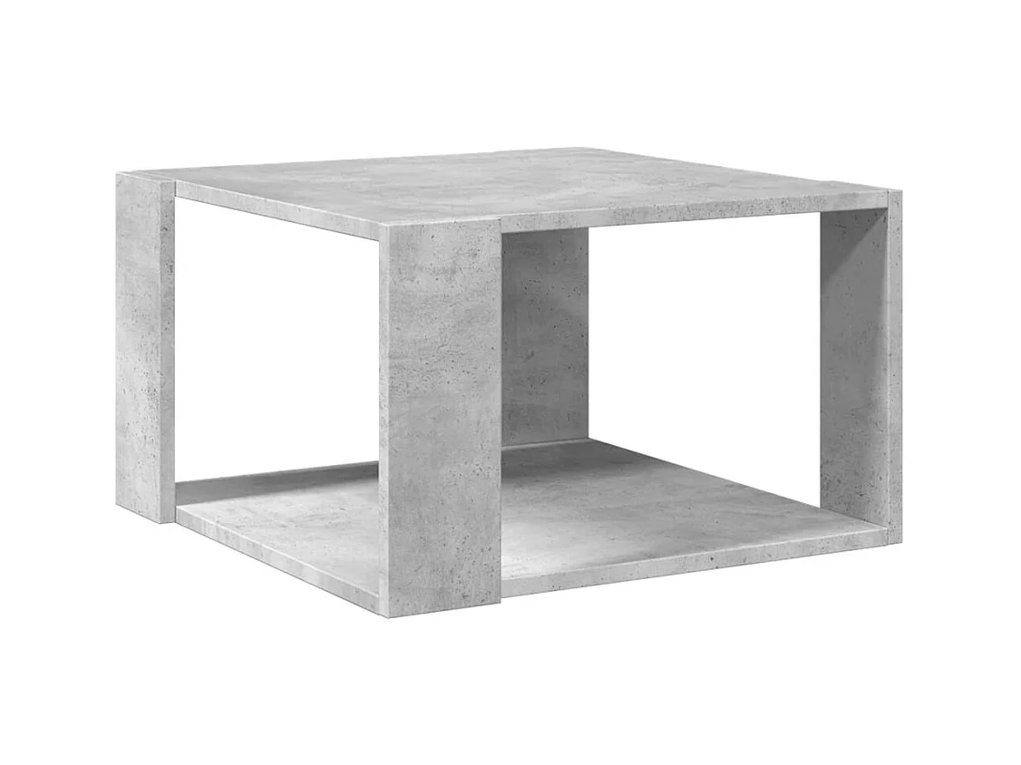 Salontafel 51,5x51,5x30 cm bewerkt hout betongrijs
