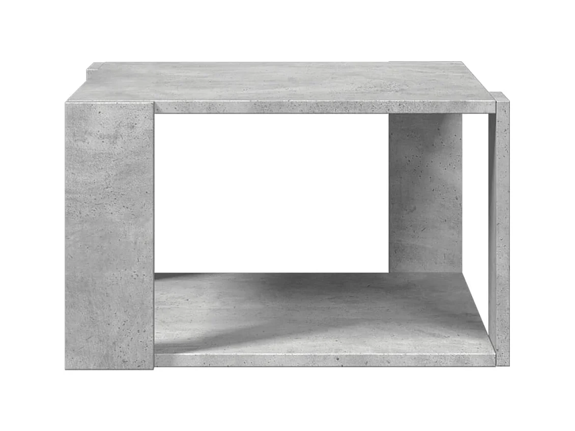Table basse gris béton 51,5x51,5x30 cm bois d'ingénierie