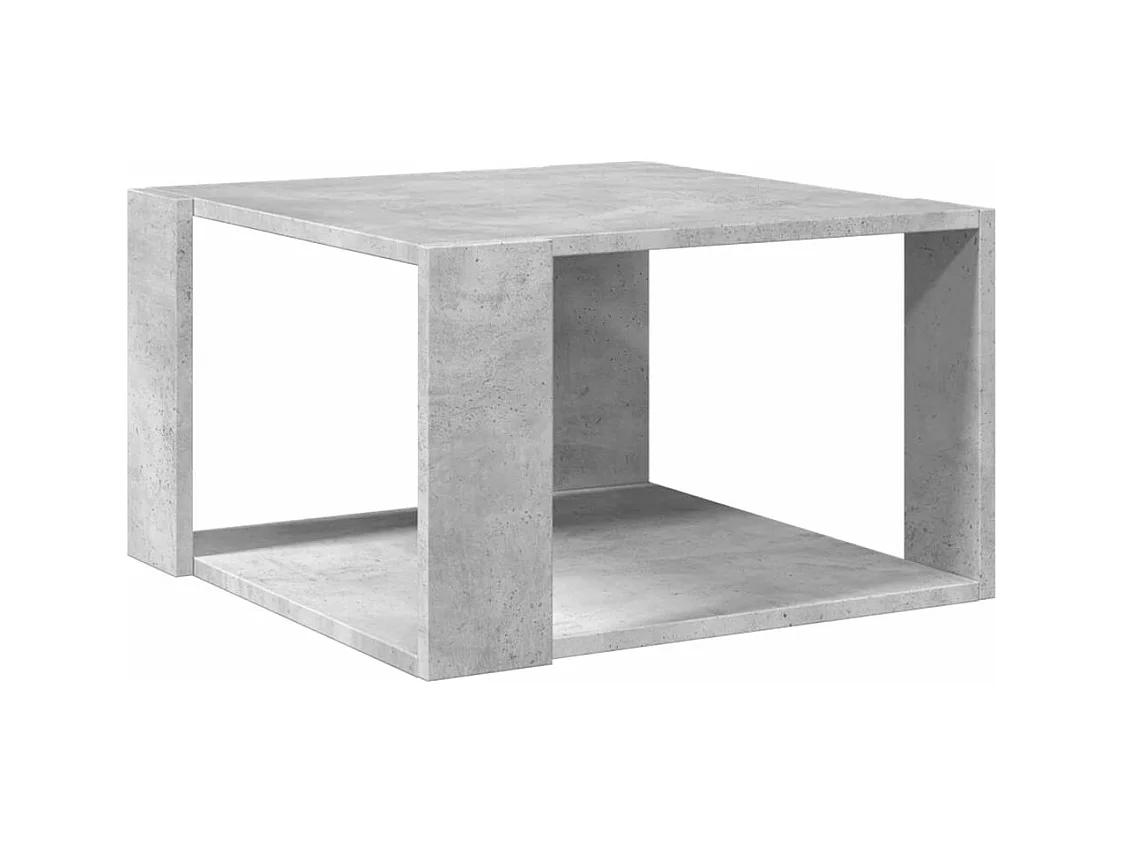 Table basse gris béton 51,5x51,5x30 cm bois d'ingénierie