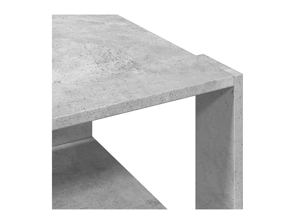 Table basse gris béton 51,5x51,5x30 cm bois d'ingénierie