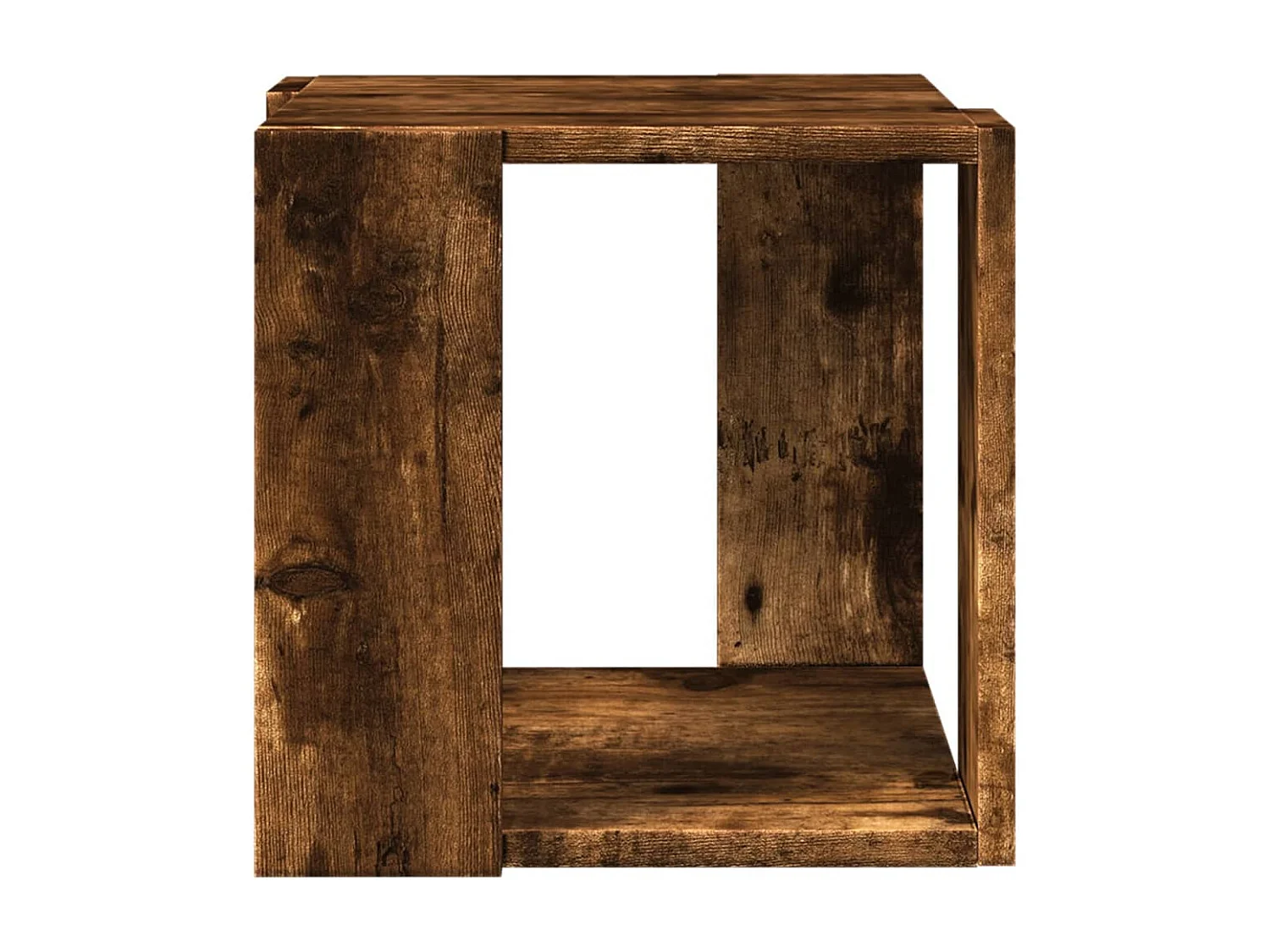 Table basse chêne fumé 32x32x30 cm bois d'ingénierie