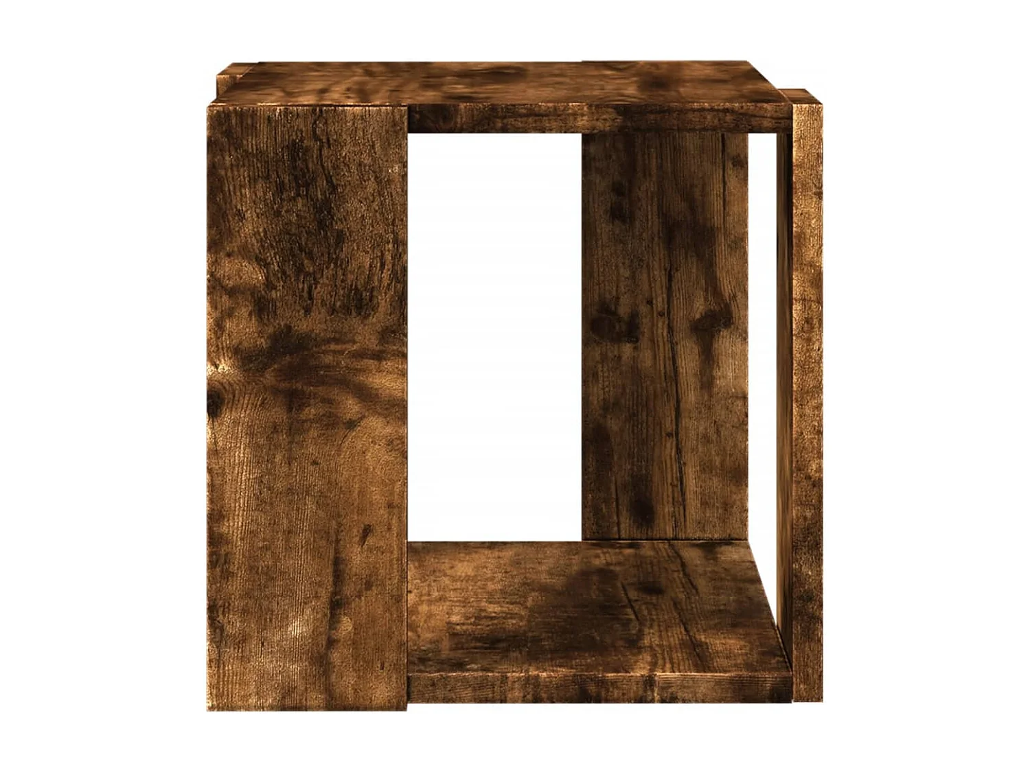 Table basse chêne fumé 32x32x30 cm bois d'ingénierie