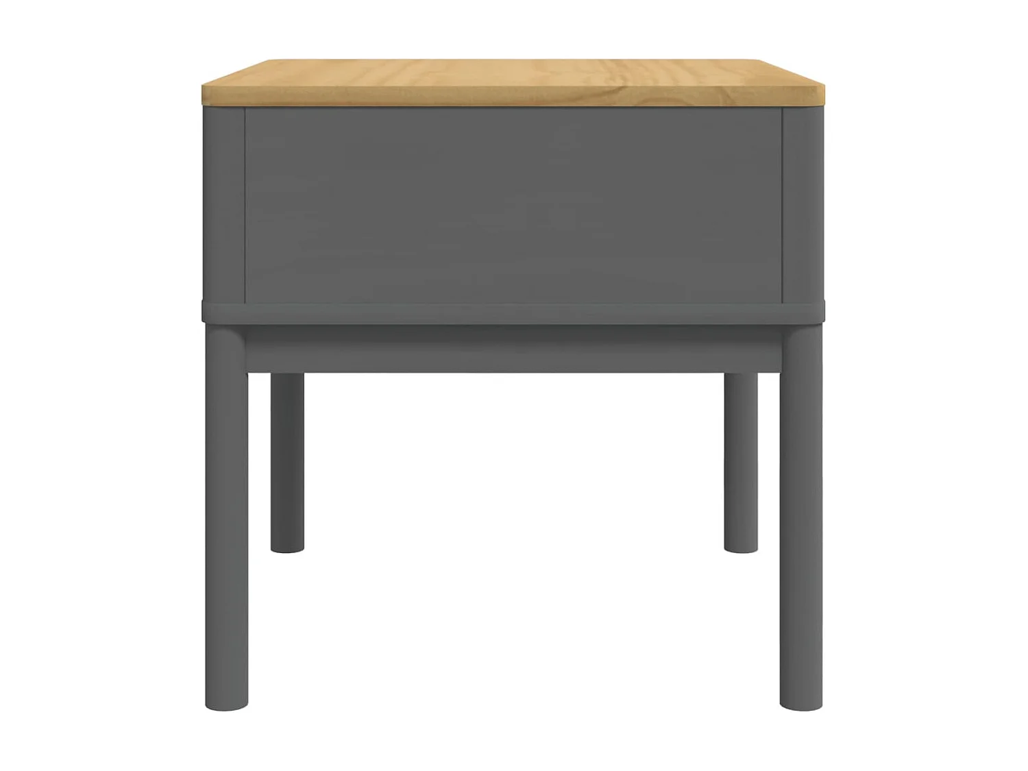 Table de chevet FLORO gris 55x55x54 cm bois de pin massif