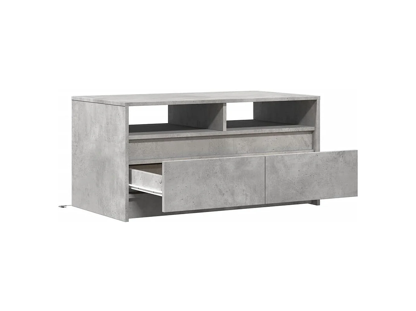 LED-Couchtisch Betongrau Holzwerkstoff