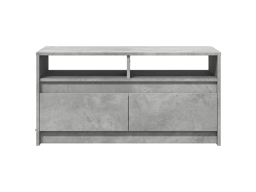 Table basse avec lumières LED gris béton bois d'ingénierie