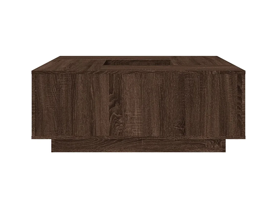 Table basse chêne marron 100x100x40 cm bois d'ingénierie