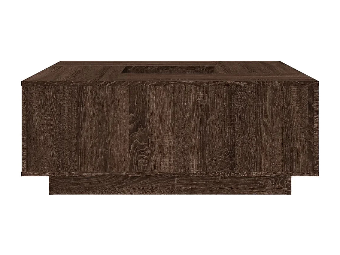 Table basse chêne marron 100x100x40 cm bois d'ingénierie
