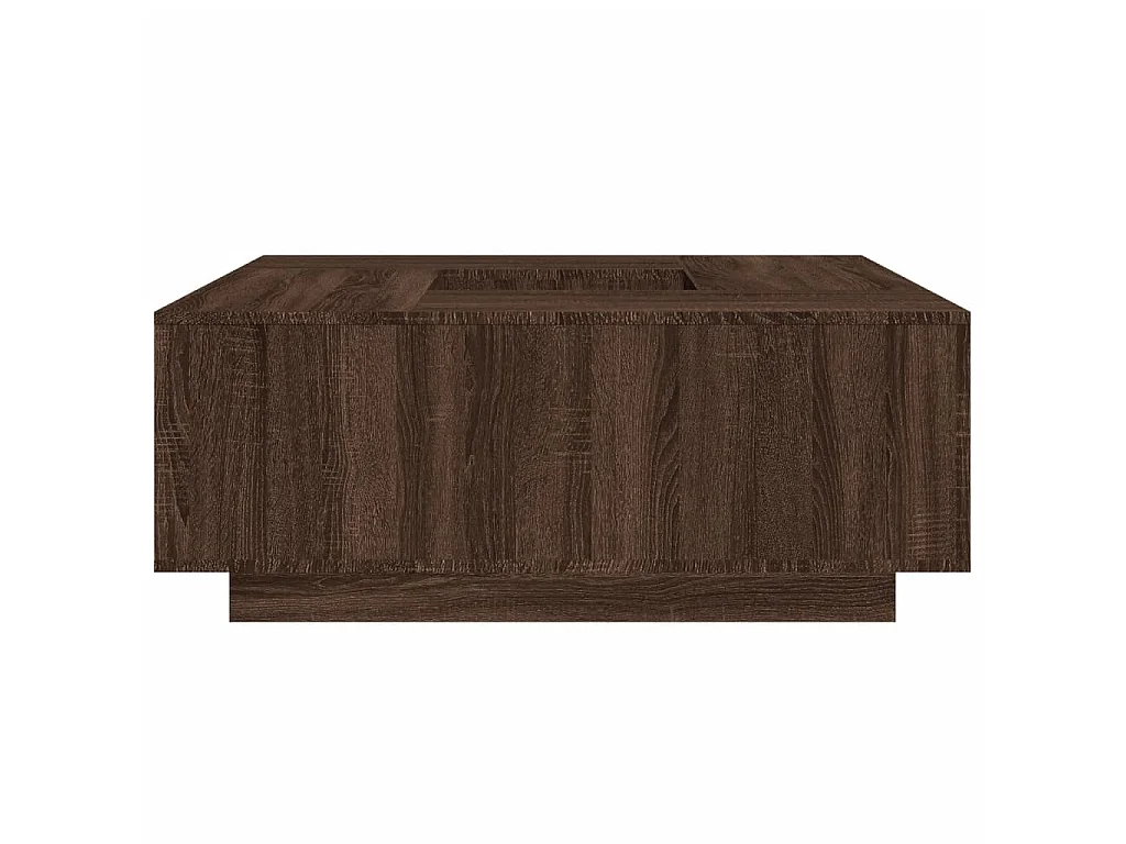 Mesa de centro madera de ingeniería marrón roble 100x100x40 cm
