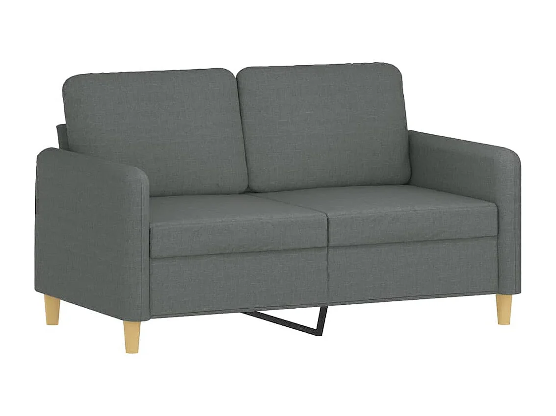 Ensemble de canapés 4 pcs avec coussins Gris foncé Tissu