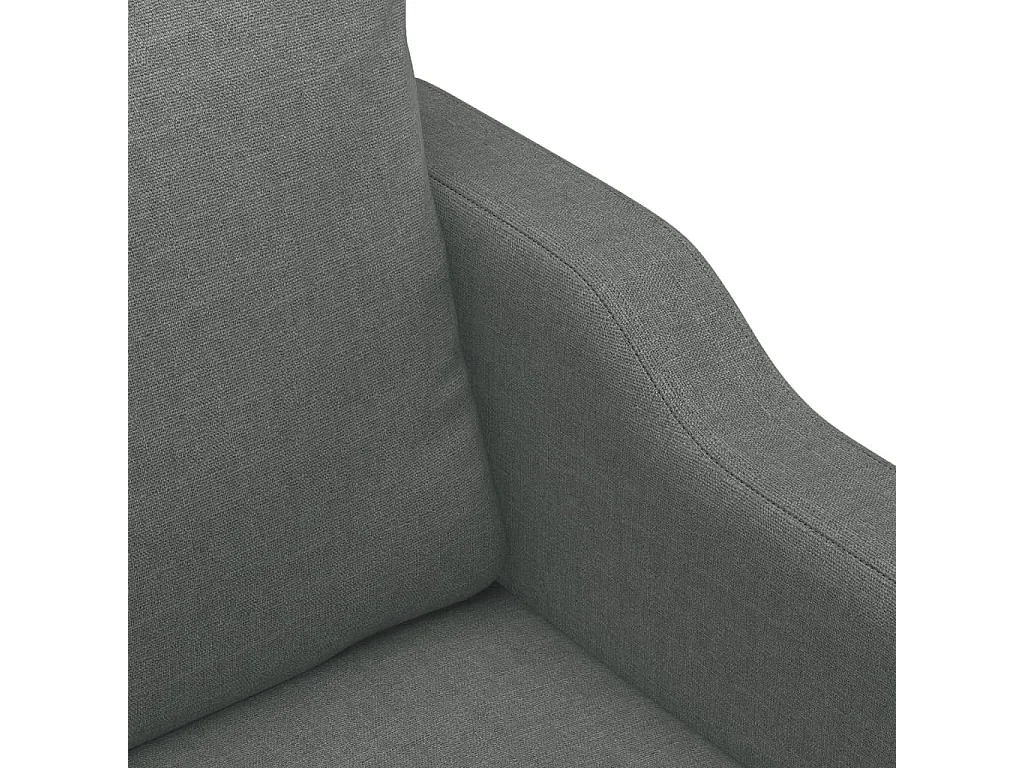 Set di Divani 3 pz con Cuscini Grigio Scuro in Tessuto