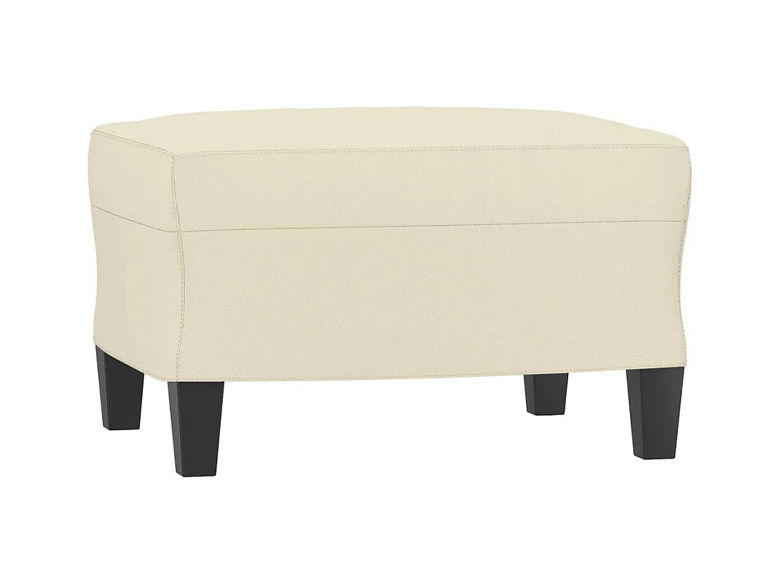 Set di Divani 3 pz con Cuscini Crema in Similpelle