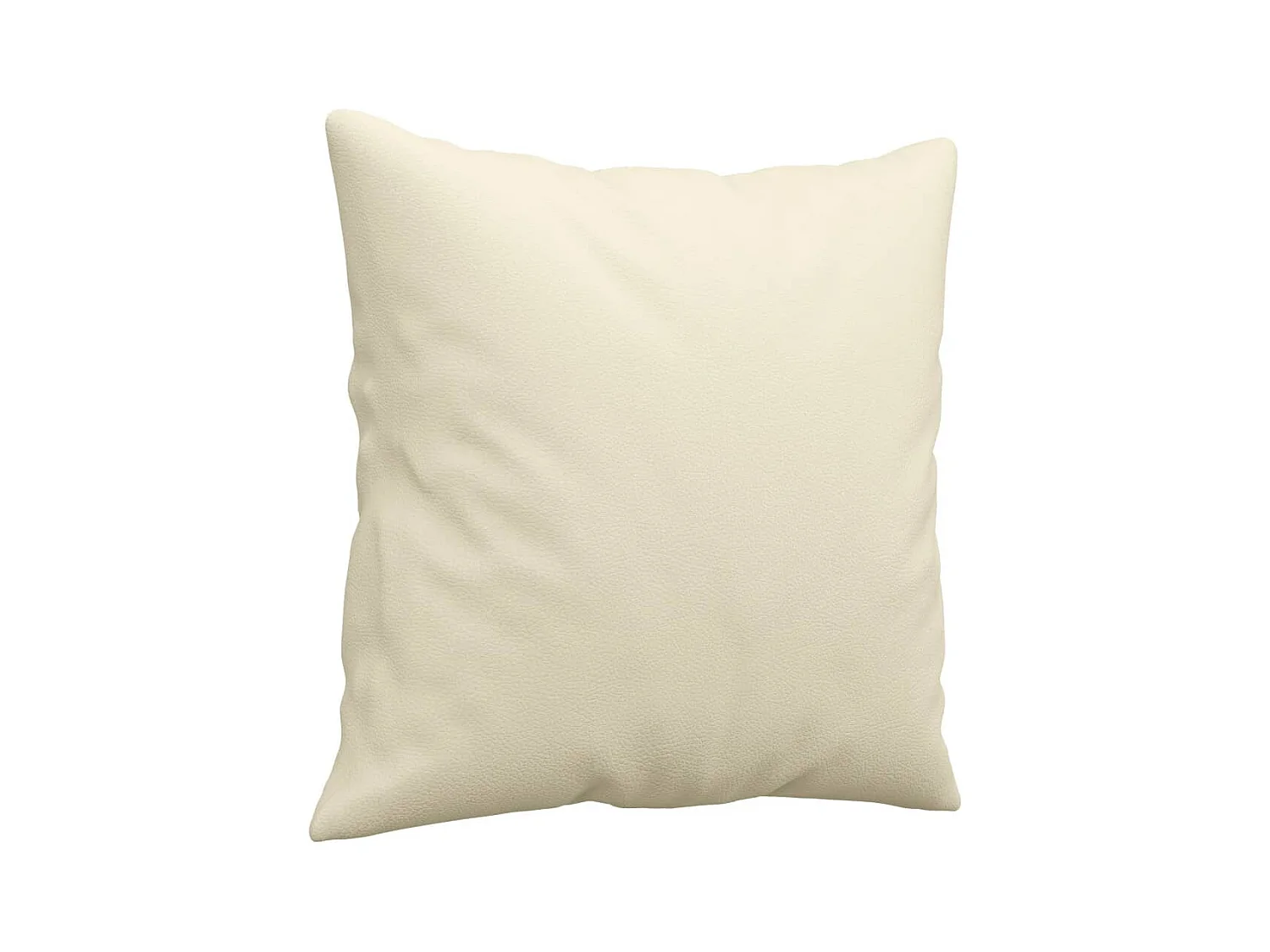 Set di Divani 3 pz con Cuscini Crema in Similpelle