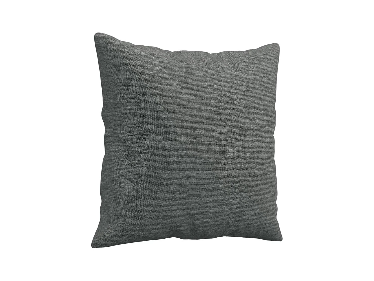 4-tlg. Sofagarnitur mit Kissen Dunkelgrau Stoff