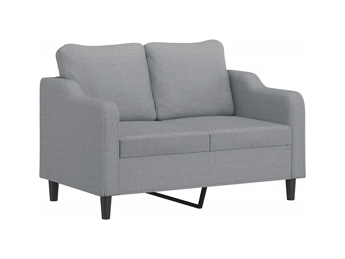 Ensemble de canapés 3 pcs avec coussins Gris clair Tissu