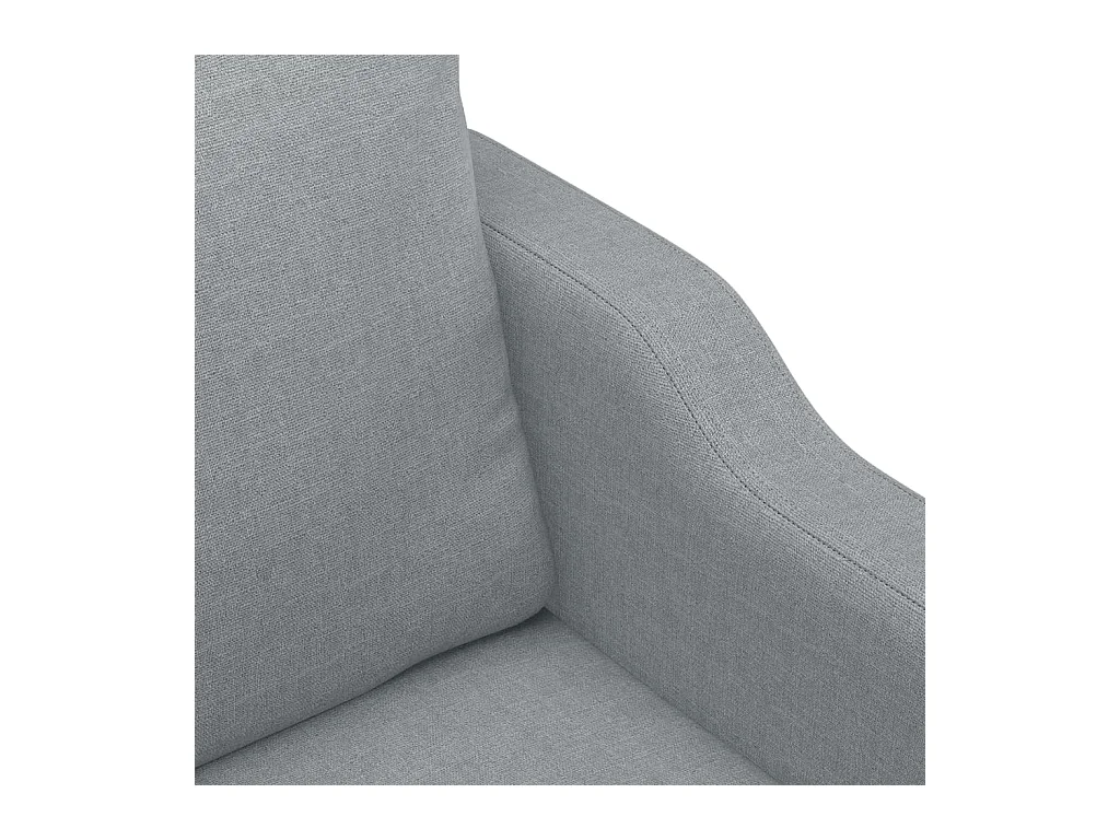 Ensemble de canapés 3 pcs avec coussins Gris clair Tissu