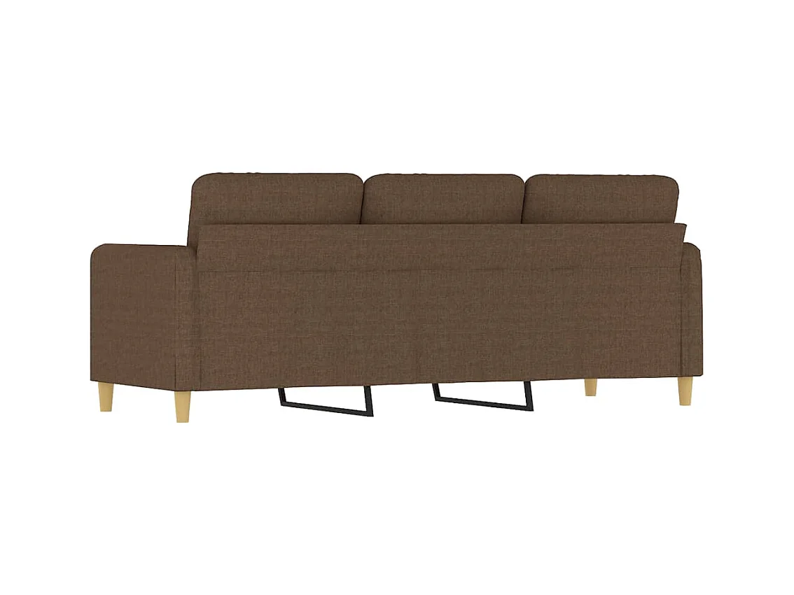 Canapé à 3 places Marron 180 cm Tissu