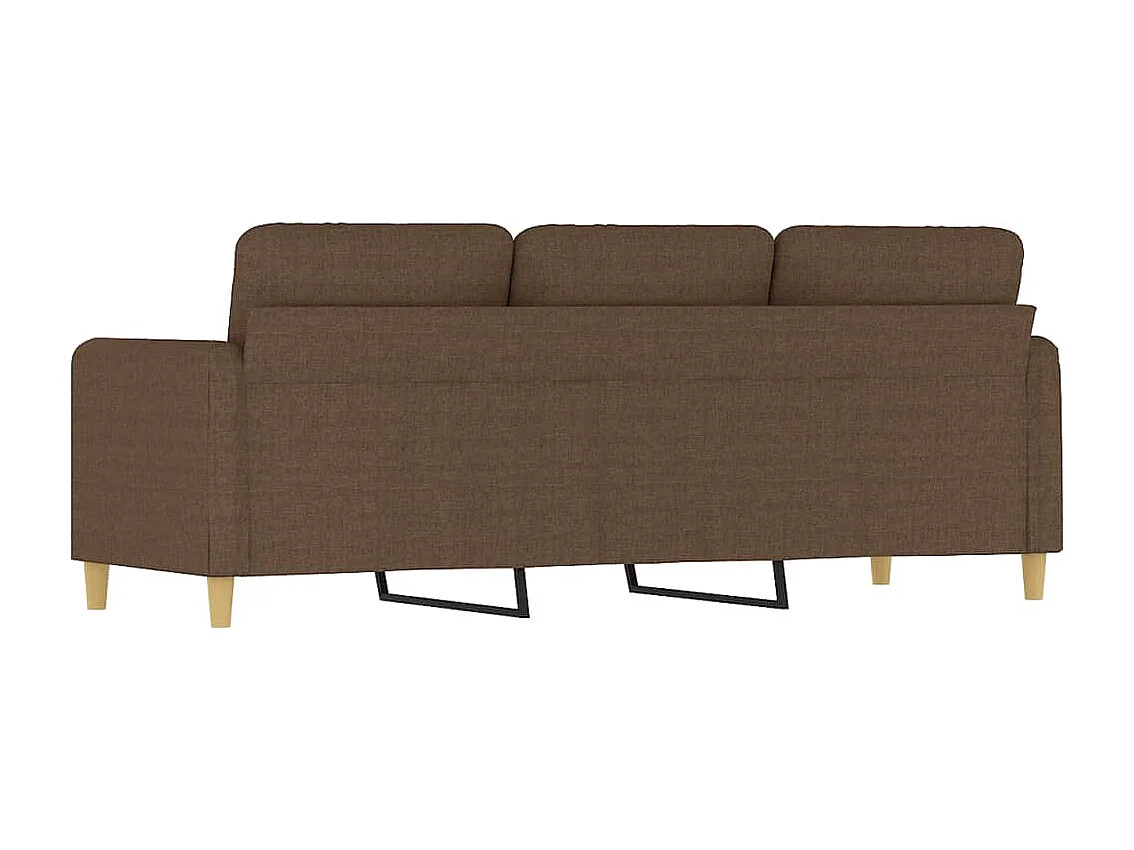 Canapé à 3 places Marron 180 cm Tissu
