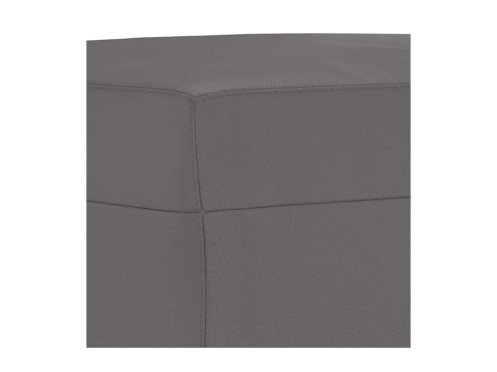 Set di Divani 3 pz con Cuscini Grigio in Similpelle