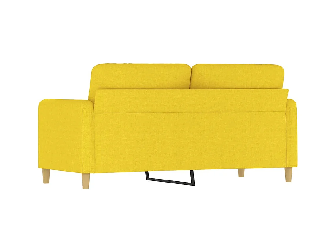 Tweezitsbank 140 cm stof lichtgeel