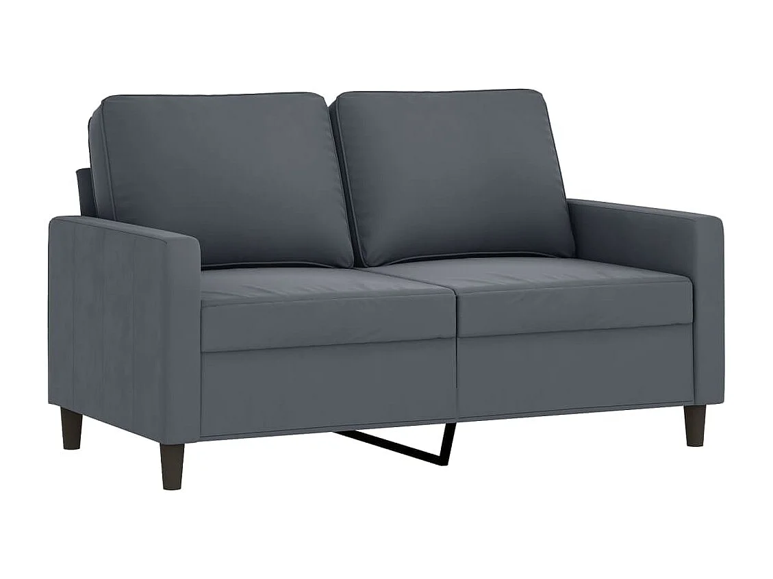 Ensemble de canapés 4 pcs avec coussins gris foncé velours