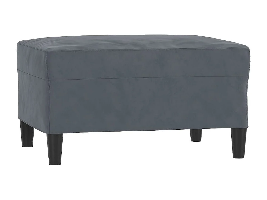 Ensemble de canapés 4 pcs avec coussins gris foncé velours