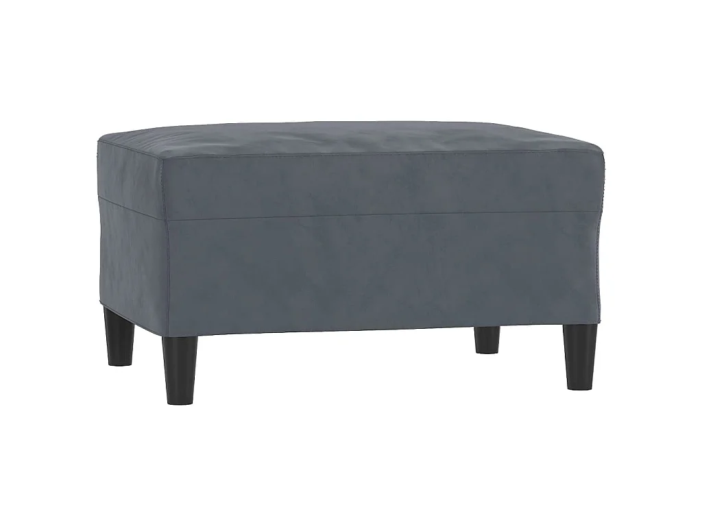 Ensemble de canapés 4 pcs avec coussins gris foncé velours