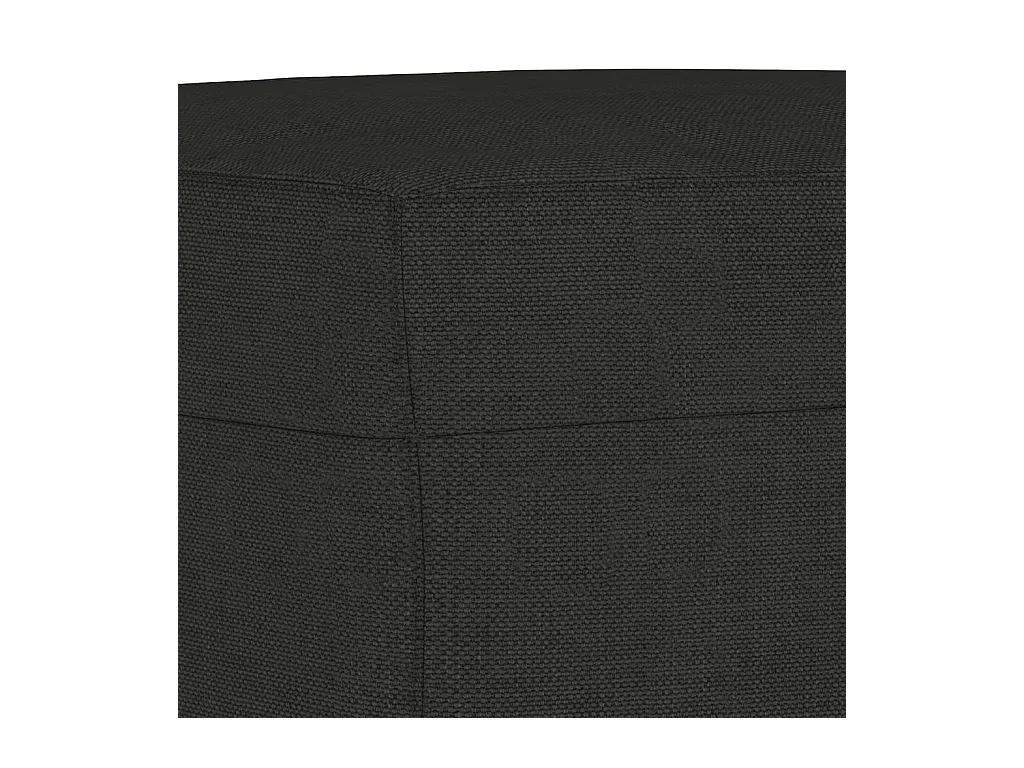 Ensemble de canapés 3 pcs avec coussins noir tissu