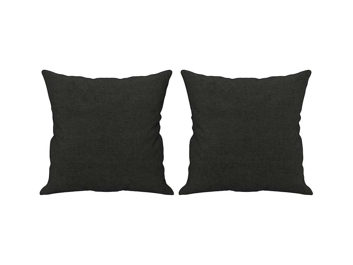 Ensemble de canapés 3 pcs avec coussins noir tissu