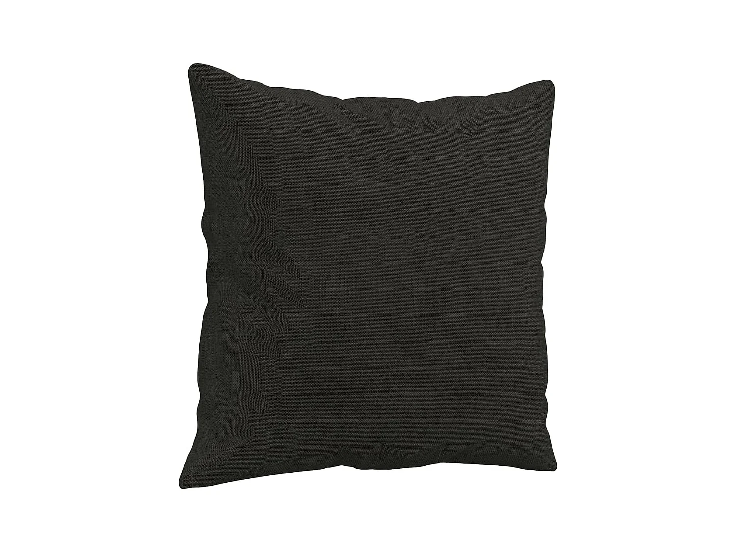 Ensemble de canapés 3 pcs avec coussins noir tissu