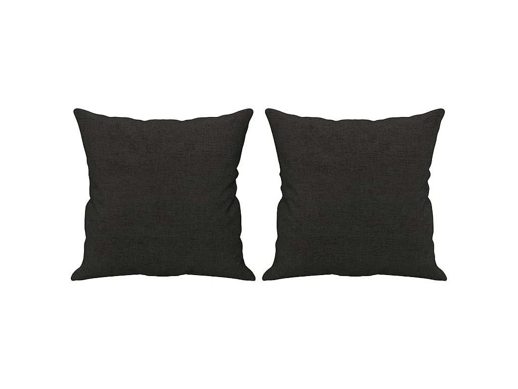 Ensemble de canapés 3 pcs avec coussins noir tissu