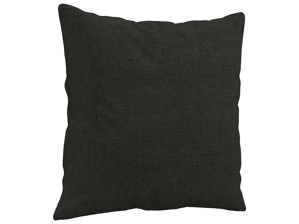 Ensemble de canapés 3 pcs avec coussins noir tissu