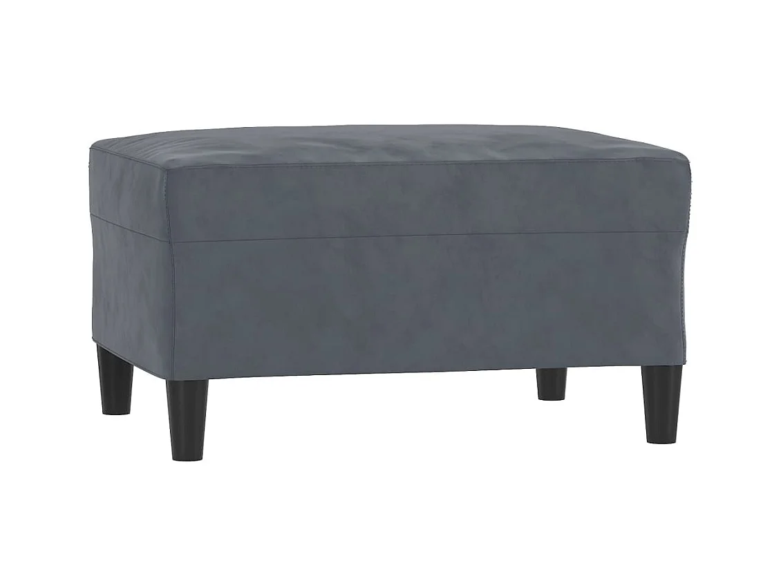 4-delige Loungeset fluweel donkergrijs