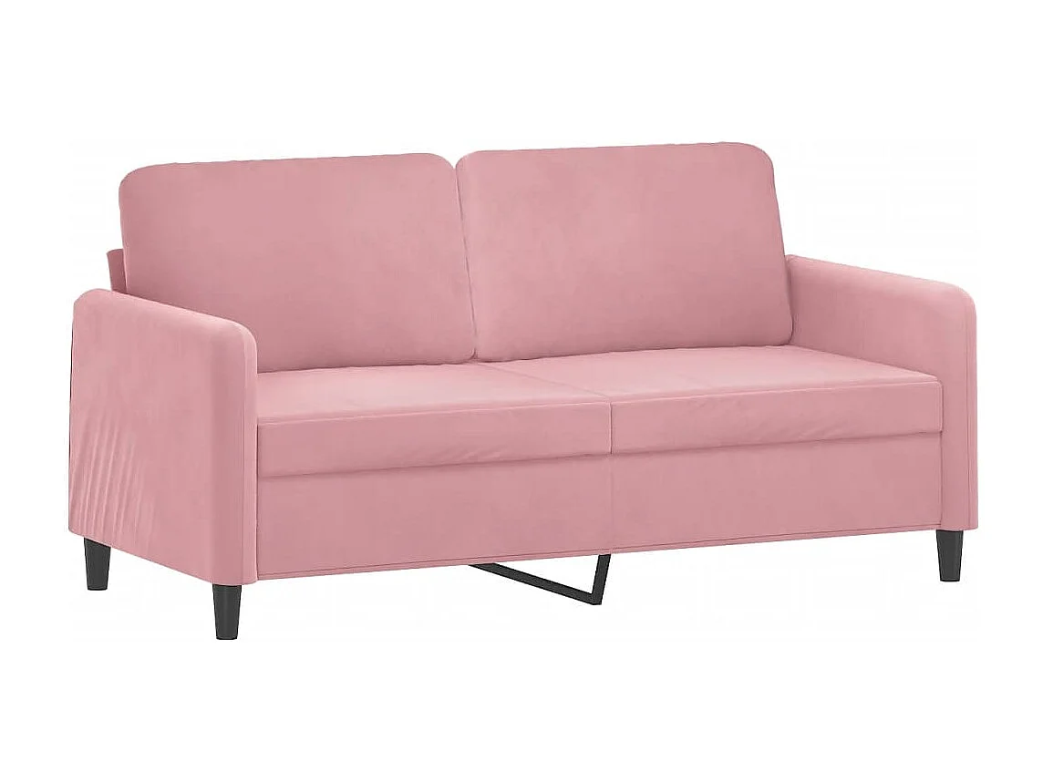 Ensemble de canapés 2 pcs avec coussins rose velours