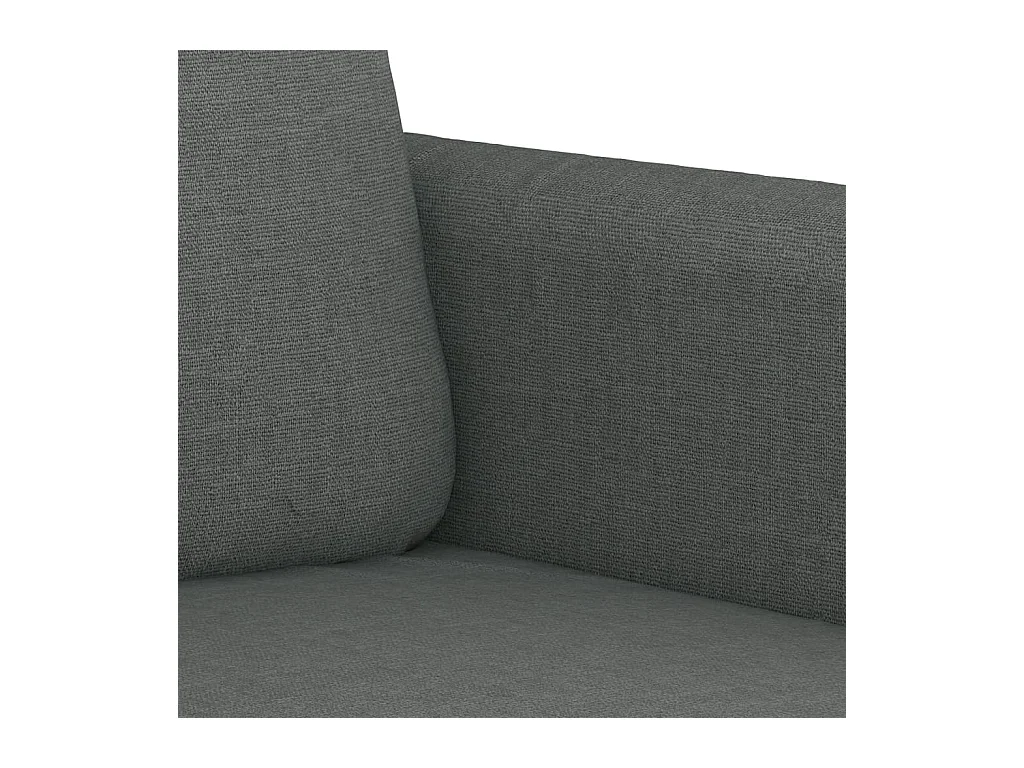 Ensemble de canapés 3 pcs avec coussins Gris foncé Tissu