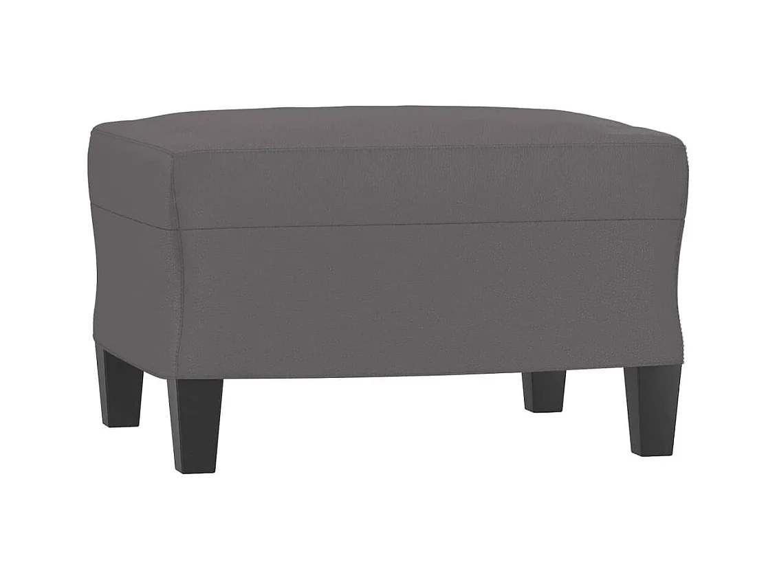 Set di Divani 3 pz con Cuscini Grigio in Similpelle