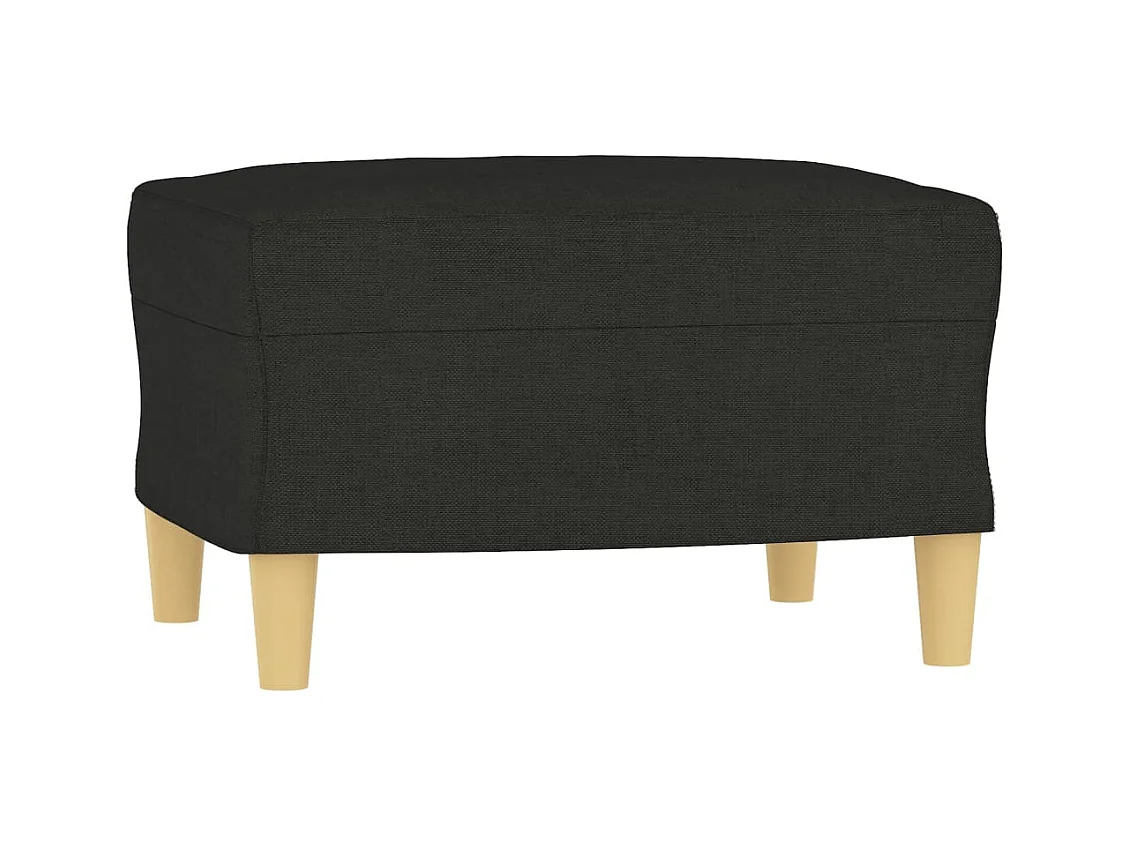 Ensemble de canapés 3 pcs avec coussins Noir Tissu