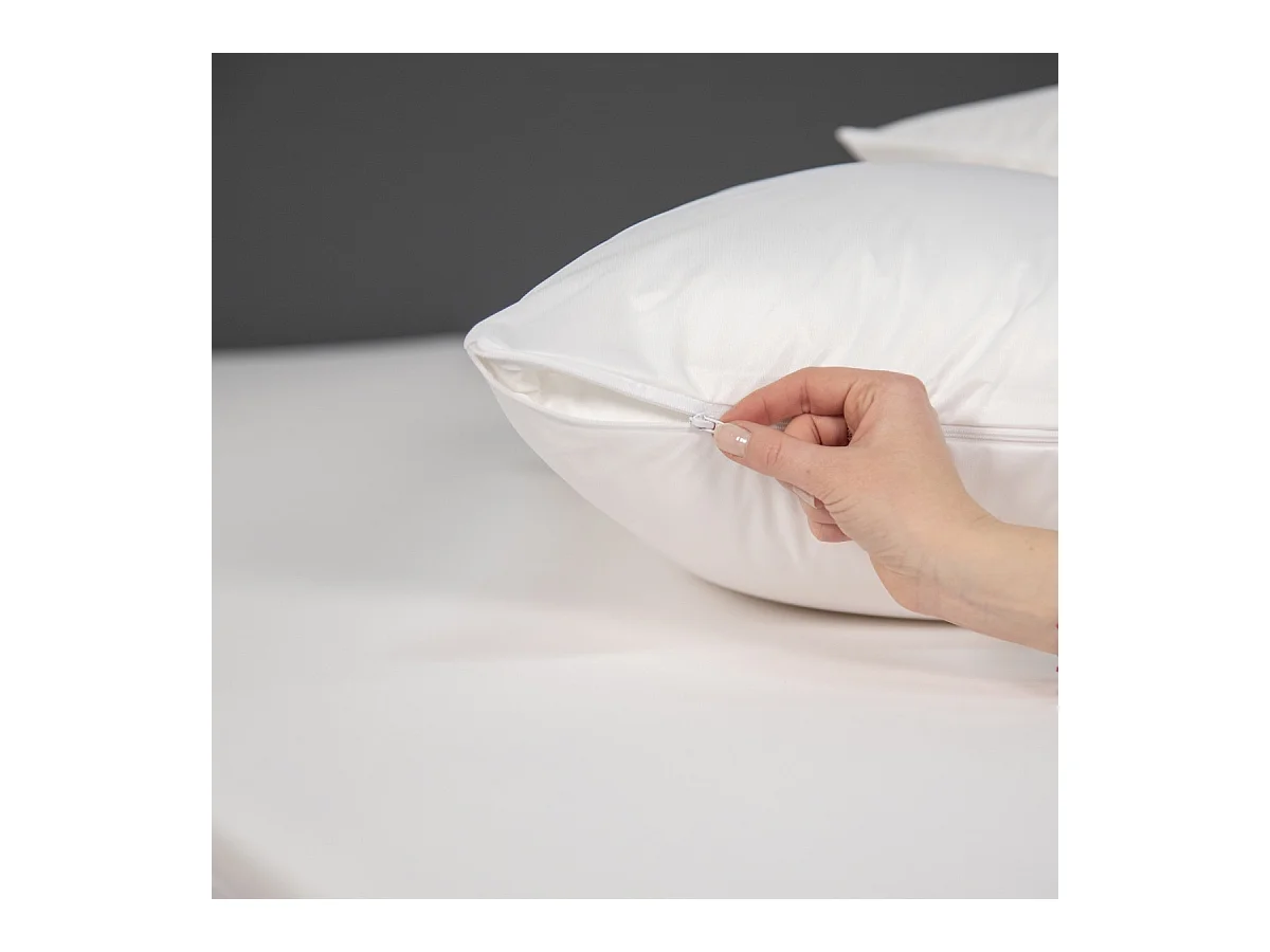 Lot de 2 protèges oreillers imperméables en jersey 50x70cm