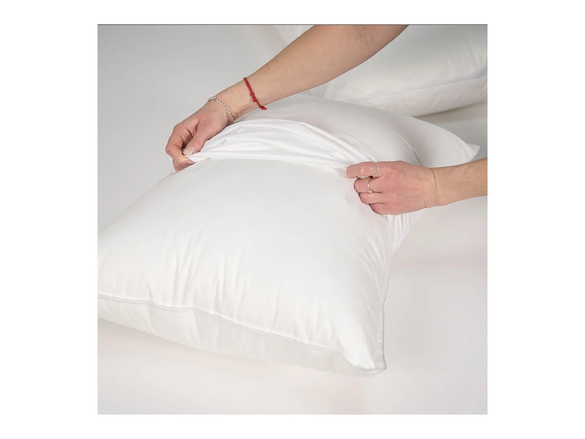 Lot de 2 protèges oreillers imperméables en jersey 50x70cm