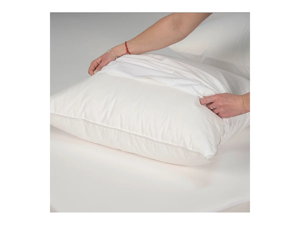 Lot de 2 protèges oreillers imperméables en jersey 50x70cm