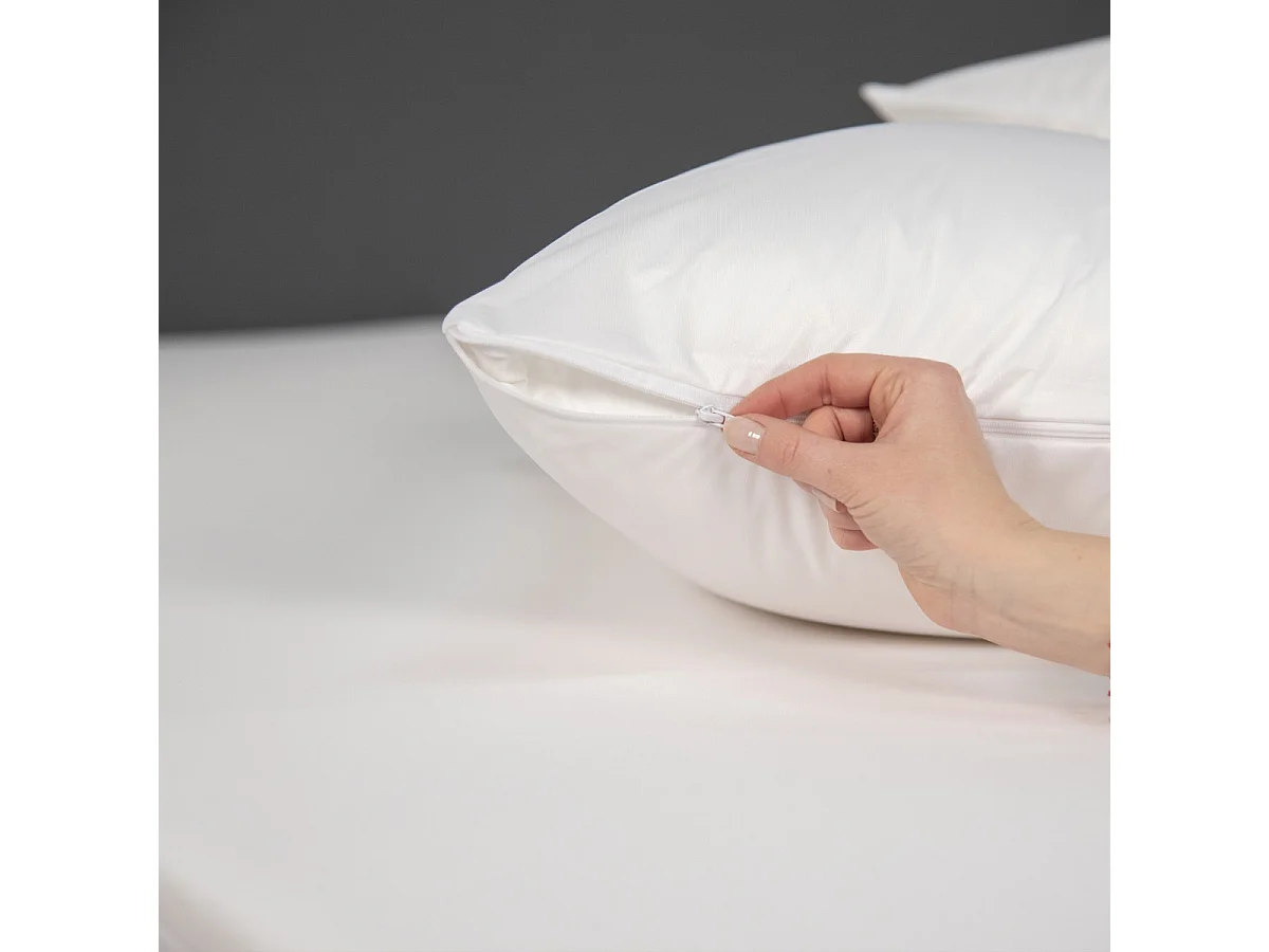 Lot de 2 protèges oreillers imperméables en jersey 50x70cm